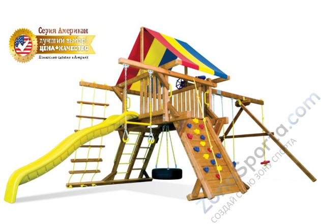 Детская игровая площадка Rainbow Play Systems Американ Кастл II Тент (American Castle Package II RYB)