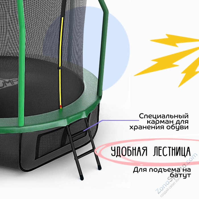 Батут с защитной сеткой KedaJump Jumpinator 16FT