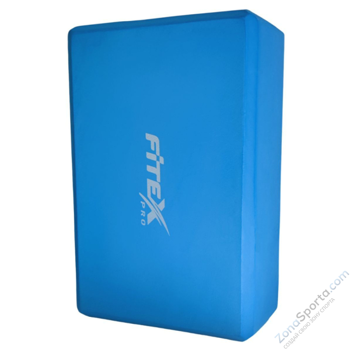Блок для йоги синий 23х15х7.6 см Fitex FTX-1219