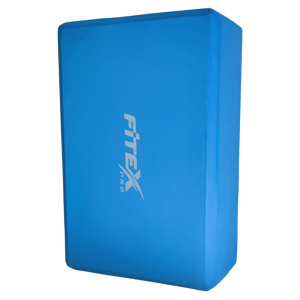 Блок для йоги синий 23х15х7.6 см Fitex FTX-1219