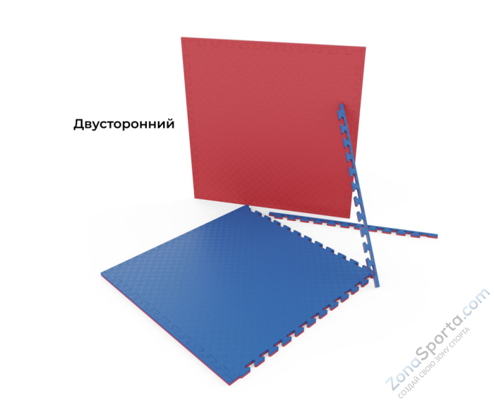 Будо-мат EVA DFC 100 x 100 см, 20 мм, цвет сине-розовый