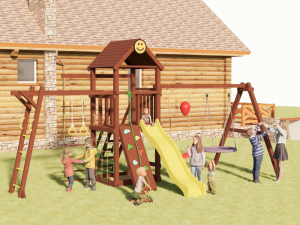 Детская деревянная площадка Smile Big Net Grab