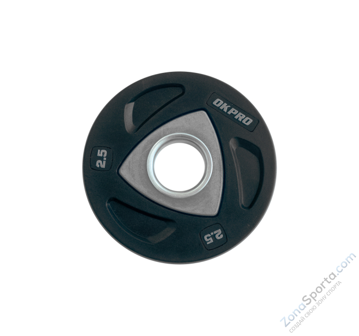 Диск олимпийский полиуретановый 2,5 кг OKPRO OK2037А-250-G