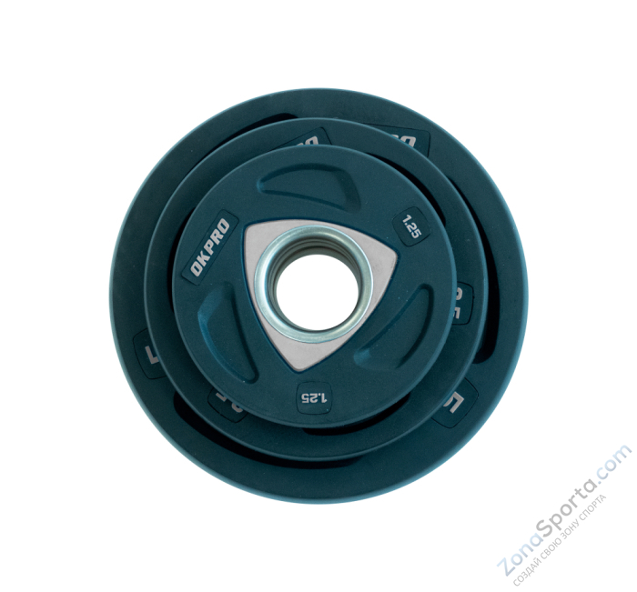 Диск олимпийский полиуретановый 5 кг OKPRO OK2037A-500-G