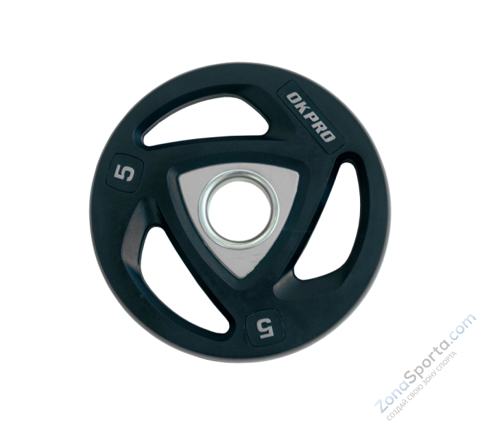 Диск олимпийский полиуретановый 5 кг OKPRO OK2037A-500-G
