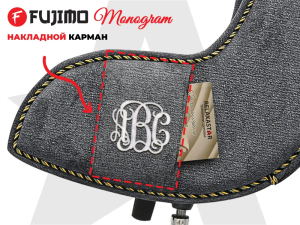 Дизайнерское кресло Fujimo Monogram Silver Steel
