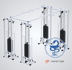 Двойной кроссовер на базе реабилитационного тренажера (стек 4х100кг) ARMS AR083.4х100