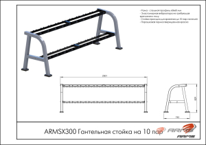 Гантельная стойка на 10 пар ARMSX300