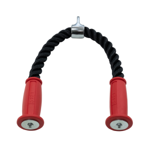 Гибкая тяга (канат) для трицепса двойная с резиновыми наконечниками Rebel