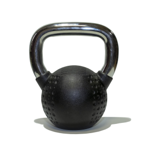 Гиря 10 кг с хромированной ручкой полиуретановая (CPU) Original FitTools