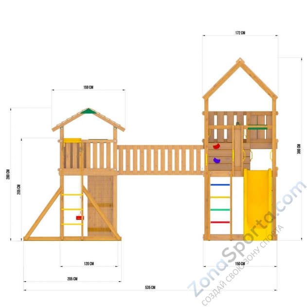 Детский игровой комплекс Jungle Palace Делюкс JВ2