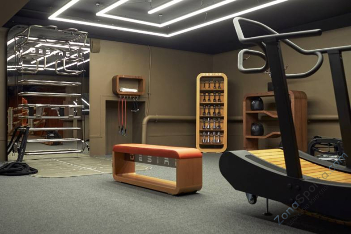 Многофункциональный комплекс с зеркальной стенкой и элементами из нержавеющей стали Desire Prime Vision