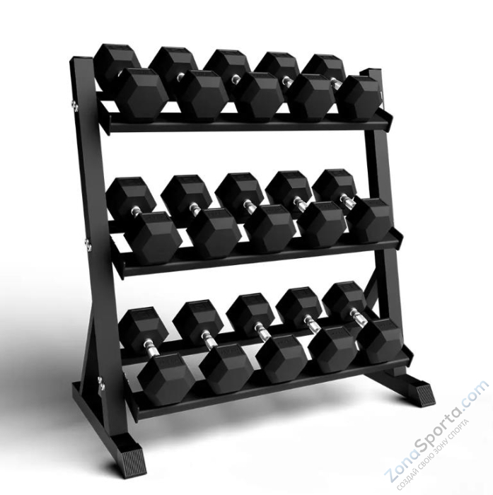 Набор гексагональных гантелей от 1 до 10 кг OKPRO OK1013-1-10-G