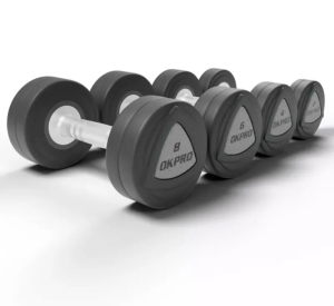 Набор полиуретановых гантелей от 12 до 30 кг (шаг 2 кг) OKPRO OK1032B-12-30-G