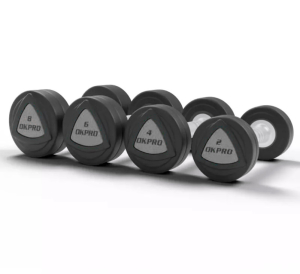 Набор полиуретановых гантелей от 12 до 30 кг (шаг 2 кг) OKPRO OK1032B-12-30-G