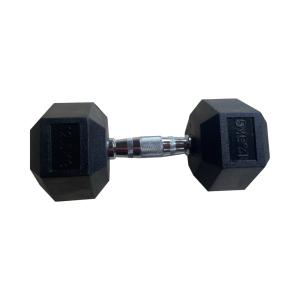 Обрезиненная гексагональная гантель INEX Hex Dumbbell 12,5 кг