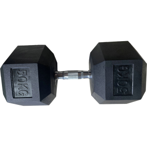 Обрезиненная гексагональная гантель INEX Hex Dumbbell 50 кг