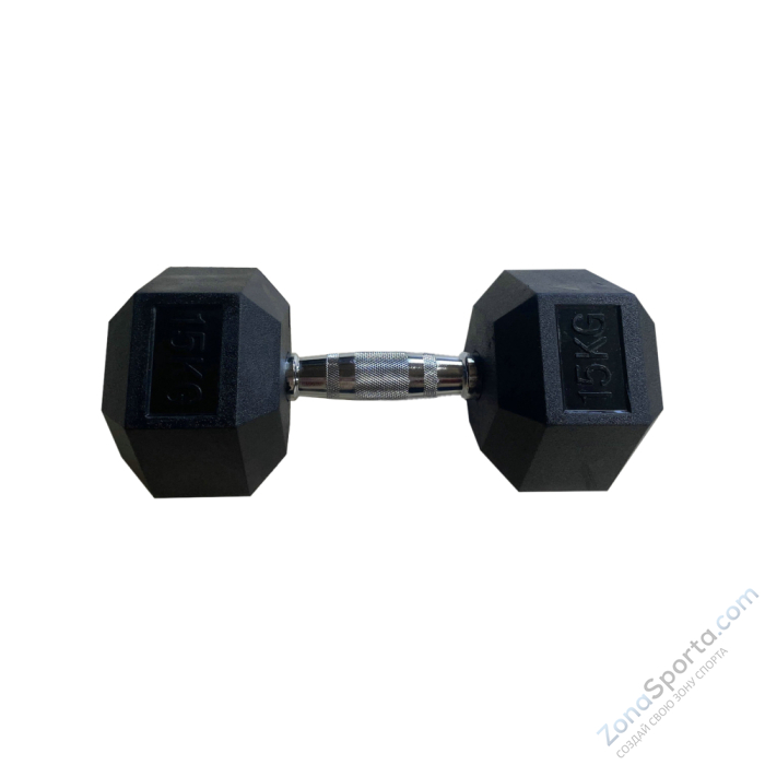 Обрезиненная гексагональная гантель INEX Hex Dumbbell 6 кг