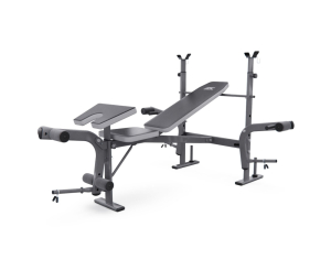 Скамья со стойками под штангу широкий хват, с партой для бицепса DFC D702 PRO