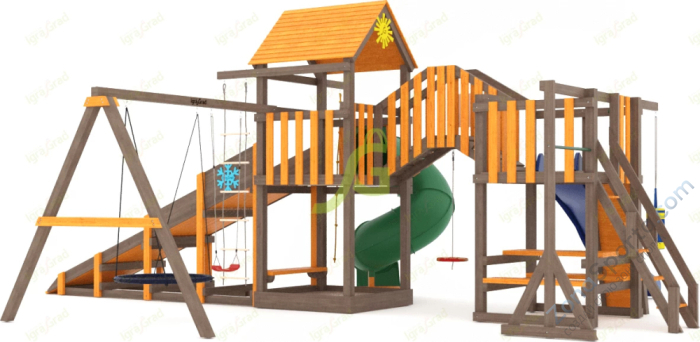 Всесезонная площадка IgraGrad С Мостик 1 с трубой SF2