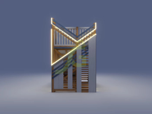 Зимняя деревянная горка IgraGrad Snow Fox скат 10 м мод.4