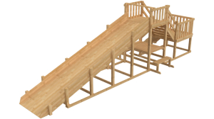 Зимняя деревянная заливная горка Ледянка 2 (без окраски)