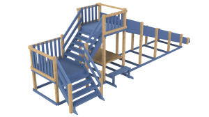 Зимняя деревянная заливная горка Ледянка 2 (масло)