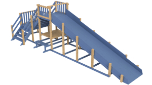 Зимняя деревянная заливная горка Ледянка 2 (масло)