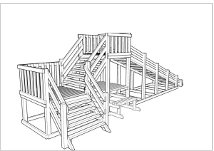 Зимняя деревянная заливная горка Ледянка 2 (масло)