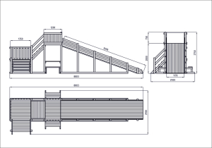 Зимняя деревянная заливная горка Ледянка 2 (пропитка)