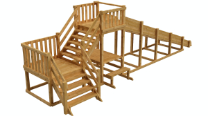 Зимняя деревянная заливная горка Ледянка 2 (пропитка)