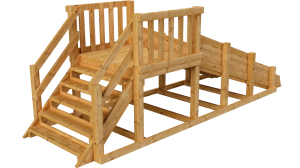 Зимняя деревянная заливная горка Ледянка (пропитка)