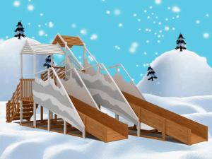 Зимняя горка IgraGrad Snow Fox скат 8 и 5 м мод.2